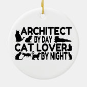 Architect Cat Lover Keramisch Ornament (Achterkant)