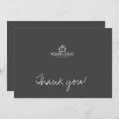 Architect Company Corporate Custom Text Logo Bedankkaart (Voorkant / Achterkant)