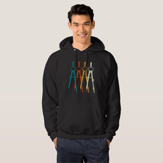 Architect Compass Construction Blueprint Plan Arch Hoodie (Voorkant volledig)