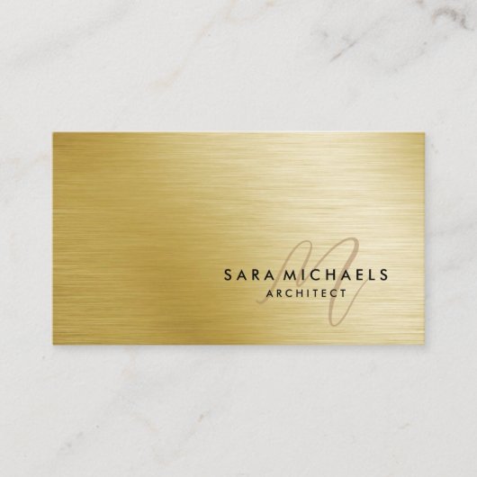 Architect Constructie Monogram Nepgoud Visitekaartje (Voorkant)