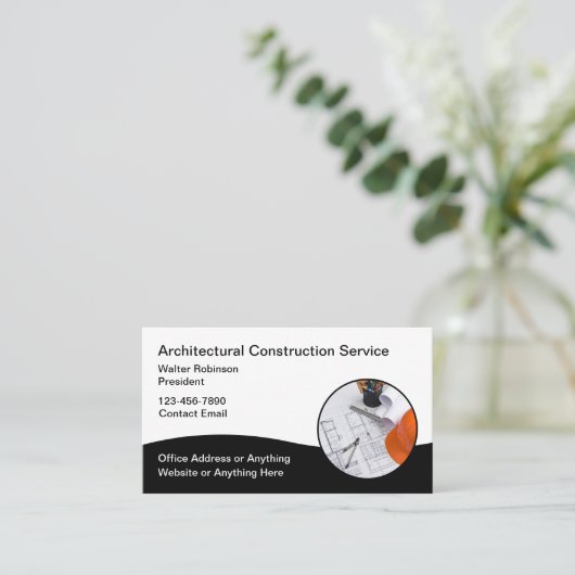 Architect Construction Services Visitekaartjes (Staand voorkant)