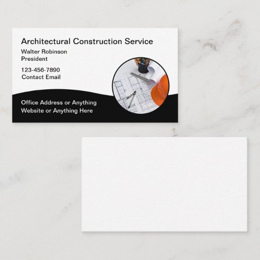 Architect Construction Services Visitekaartjes (Voorkant / Achterkant)