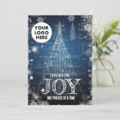 Architect Custom Logo Business Christmas Feestdagenkaart (Staand voorkant)