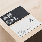 Architect Custom Uw Logo toevoegen Zwart-wit Visitekaartje