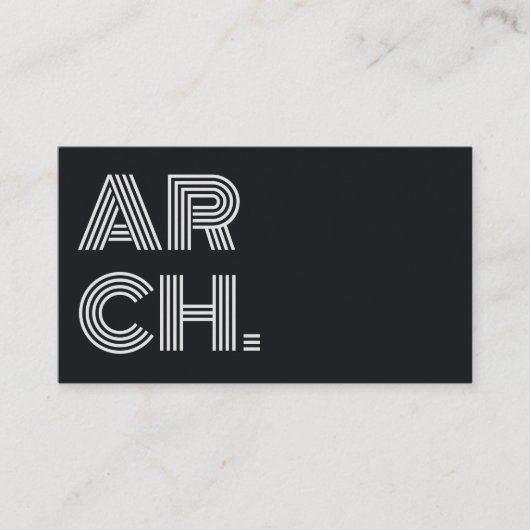 Architect Custom Uw Logo toevoegen Zwart-wit Visitekaartje (Voorkant)