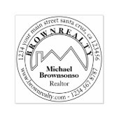 Architect Dak Cirkel Logo Makelaar Zelfinktende Stempel (Design)