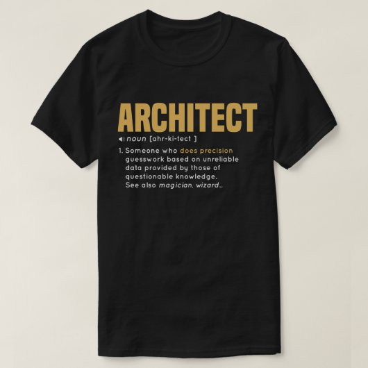 ARCHITECT Definition Cool Cool Cool Cft met gele k T-shirt (Design voorkant)