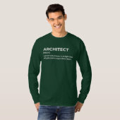 Architect Definition Satire Mannen's lange mouw To T-shirt (Voorkant volledig)