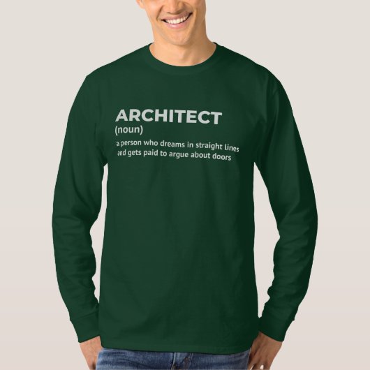 Architect Definition Satire Mannen's lange mouw To T-shirt (Voorkant)