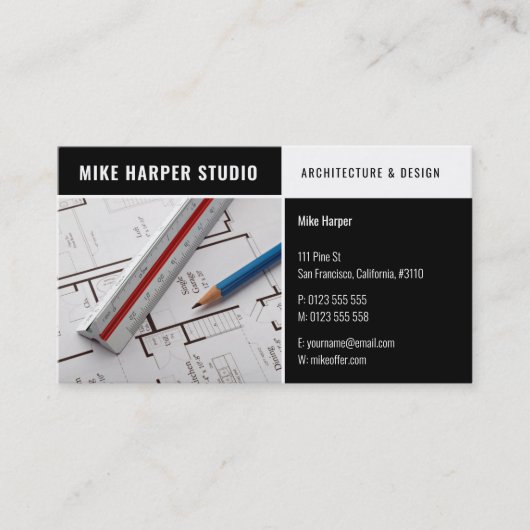 Architect | Design voor architectuur Visitekaartje (Voorkant)