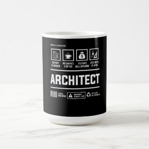 Architect die de Mannen geschenk van de informatie Koffiemok
