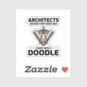 Architect Doodles Interieurontwerp Innovatie Grapp Sticker (Vel)