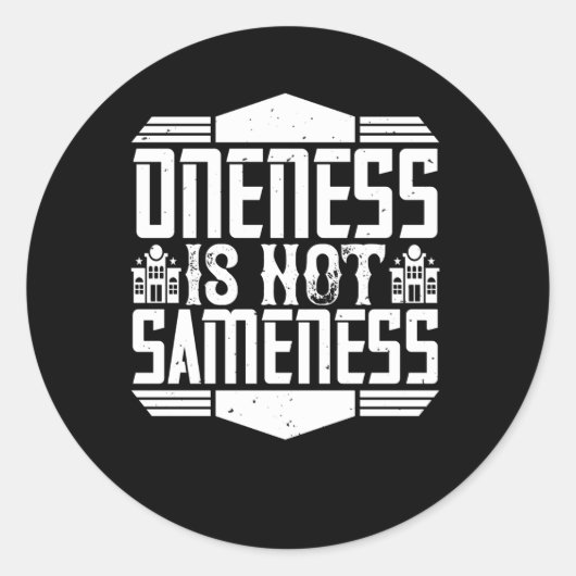 Architect - Eén zijn is hetzelfde zijn Ronde Sticker (Voorkant)