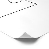 Architect eenvoudige one line art continu poster (Hoek)