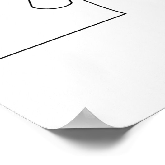 Architect eenvoudige one line art continu poster (Hoek)