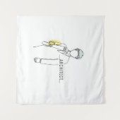 Architect eenvoudige one line art continu wandkleed (Voorkant (horizontaal))