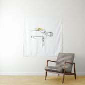 Architect eenvoudige one line art continu wandkleed (In Situ (horizontaal))