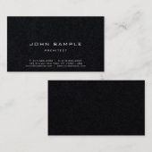 Architect Elegant Professional Black Luxe Visitekaartje (Voorkant / Achterkant)