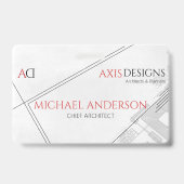 Architect Employee Name Badge met Blauwdruk (Achterkant)