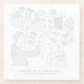 Architect en bouwer die naar de plannen van het Hu Glazen Onderzetter (Achterkant)