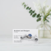 Architect en designer visitekaartje (Staand voorkant)