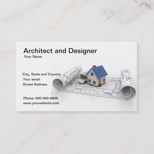 Architect en designer visitekaartje (Voorkant)