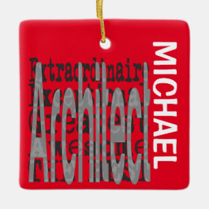 Architect Extraordinaire CUSTOM Keramisch Ornament