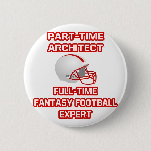 Architect.. Fantasy Football Expert Ronde Button 5,7 Cm (Voorkant)