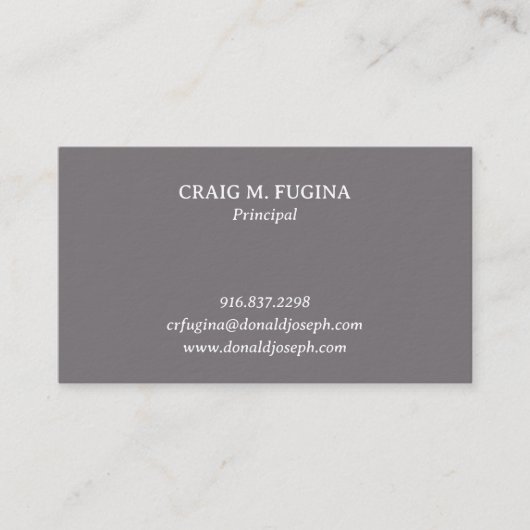 Architect Firm Business Card in Fossil Gray Visitekaartje (Voorkant)