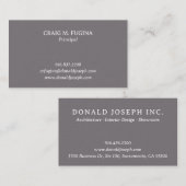 Architect Firm Business Card in Fossil Gray Visitekaartje (Voorkant / Achterkant)
