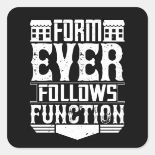 Architect - FormEver Volgt Functie Vierkante Sticker