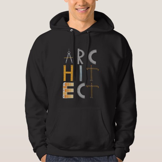 Architect geeft studenten architectuur hoodie (Voorkant)