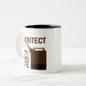 Architect Gift (Funny) Tweekleurige Koffiemok (Voorkant links)