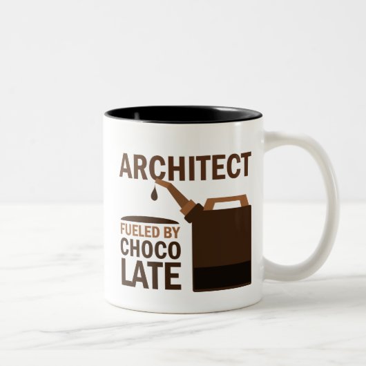 Architect Gift (Funny) Tweekleurige Koffiemok (Rechts)