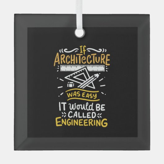 Architect Gifts Glas Ornament (Voorkant)