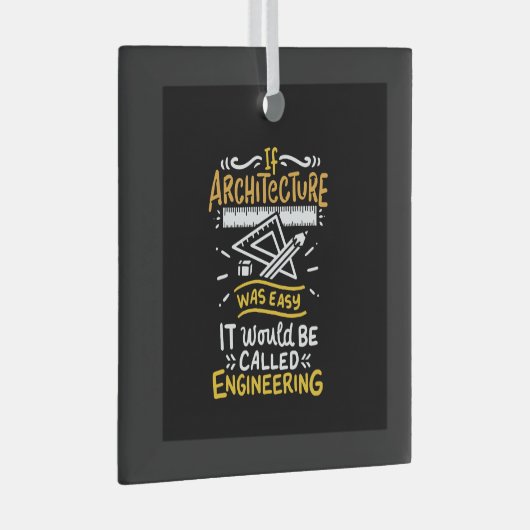 Architect Gifts Glas Ornament (Voorkant Rechts)