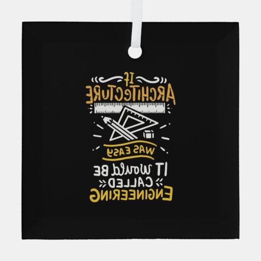 Architect Gifts Glas Ornament (Achterkant)