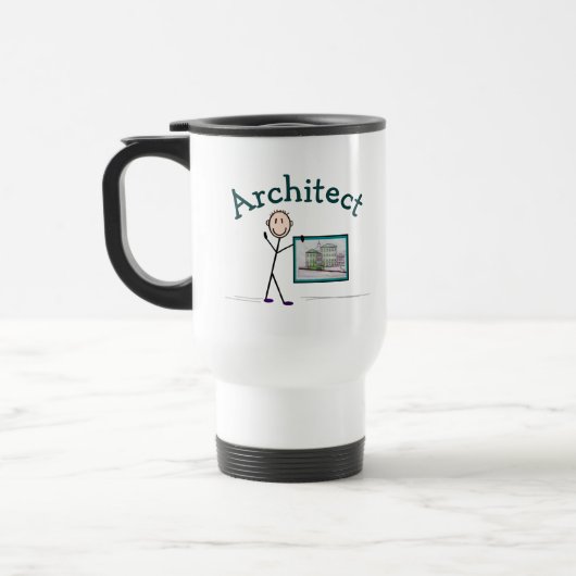 Architect Gifts—Stick Person Design Reisbeker (Links)