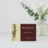 Architect ~ Gothisch architectuurontwerp Visitekaartje (Staand voorkant)