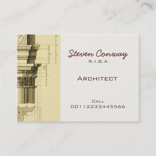 Architect ~ Gothisch architectuurontwerp Visitekaartje (Voorkant)