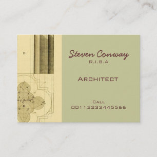 Architect ~ Gothisch architectuurontwerp Visitekaartje