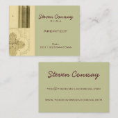 Architect ~ Gothisch architectuurontwerp Visitekaartje (Voorkant / Achterkant)