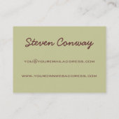 Architect ~ Gothisch architectuurontwerp Visitekaartje (Achterkant)