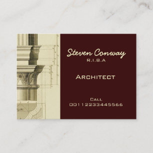Architect ~ Gothisch architectuurontwerp Visitekaartje