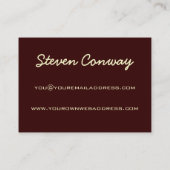 Architect ~ Gothisch architectuurontwerp Visitekaartje (Achterkant)