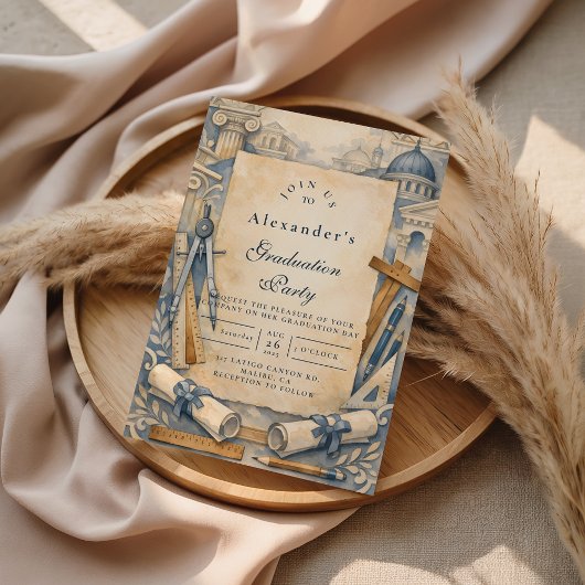 Architect Graduation Blueprint Design Kaart