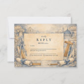 Architect Graduation Blueprint Design RSVP Kaartje (Voorkant)