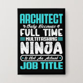 Architect Grappig Baan Beroep Carrière Architectuu Button (Voorkant)