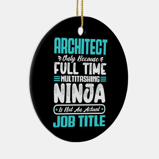 Architect Grappig Baan Beroep Carrière Architectuu Keramisch Ornament (Rechts)