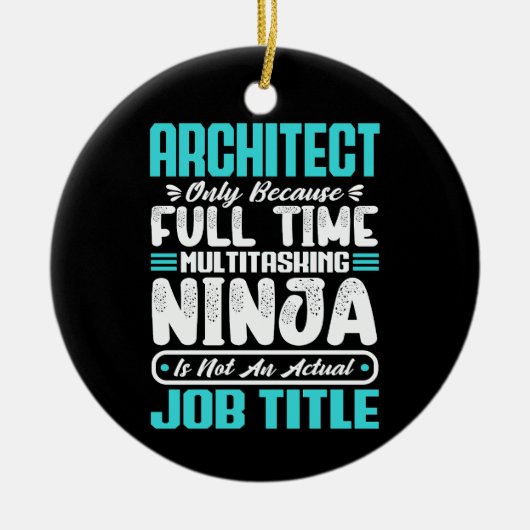 Architect Grappig Baan Beroep Carrière Architectuu Keramisch Ornament (Voorkant)